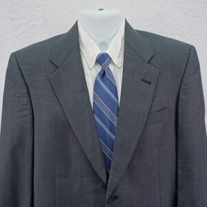 Hart Schaffner Marx‎ Wool Blazer 40R Gray Sharkskin 2 Button Tagged 39R